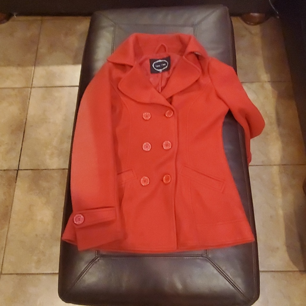 Red peacoat